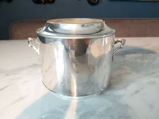 A Vintage Silver Plated Ice Bucket By J.  Gilbert & Sons.  Very Collectable.