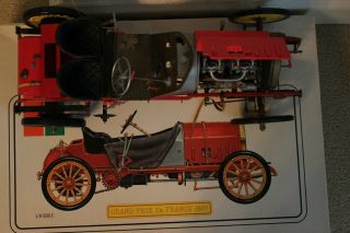 1/8 Scale,  1907 Fiat 130 Hp,  Grand Prix De France F2,  Pocher Model Kit
