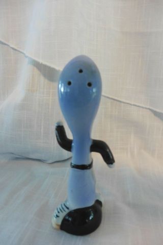 Vintage Anthropomorphic Fork and Spoon Salt and Pepper Shakers - Rare Blue Japan 3