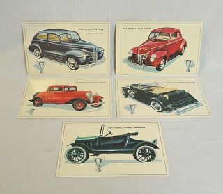 Wow Six 1960`s Amt Early 1/25 Ford Model Kit Box Art Collector Cards