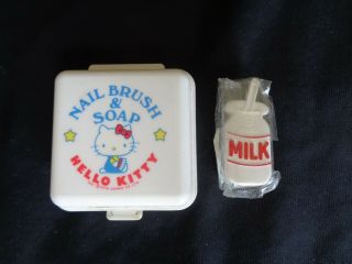 Vintage Rare 1976 Sanrio Hello Kitty Nail Brush & Soap Box - Brush Is