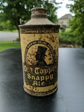 Vintage Old Topper Snappy Ale Brand Cone Top Beer Can 12oz