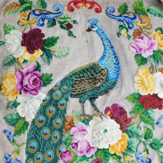 Victorian Mid - 19th Century Beadwork and Woolwork Banner 2