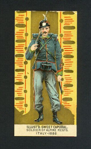 Soldier Of Alpine Regts. ,  Italy 1888 N224 Kinney Military Series - Ex - Mt