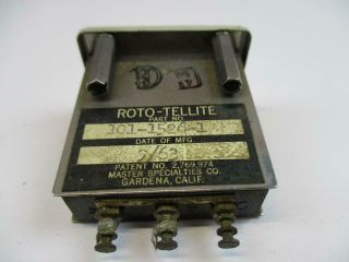 Vintage Roto Tellite Power On Light Indicator 101 - 1526 - 1 1963 3