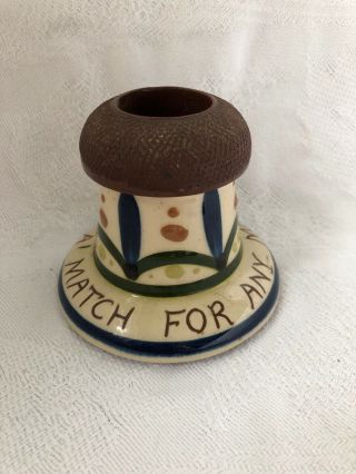 Vintage A Match For Any Man Striker 54 Watcombe Pottery Torquay