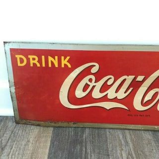 Authentic antique/vintage Drink COCA COLA tin sign 1941 2