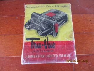 Antique Vintage Bakelite Tru - Vue 3d Stereo View Film Viewer Box Antique