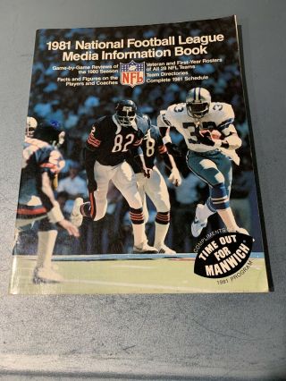 Vintage 1981 Nfl National Football League Media Information Book