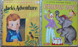 2 Vintage Little Golden Books Jack 