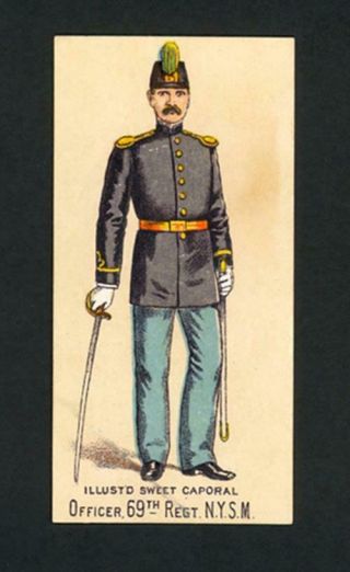Officer,  69th Regt.  N.  Y.  S.  M.  1888 N224 Kinney Bros.  Military Series - Nm,