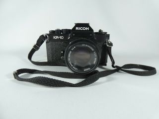 Vintage Ricoh Kr - 10 35mm Slr Film Camera Xr Rikenon 1:1.  7 50mm Lens Skylight