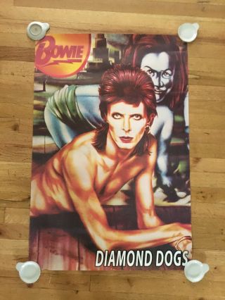 Vintage David Bowie Diamond Dogs Album Cover Art Poster Prop 24x36