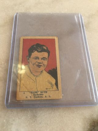 1923 W515 - 1 Baseball Strip Card Babe Ruth York Yankees