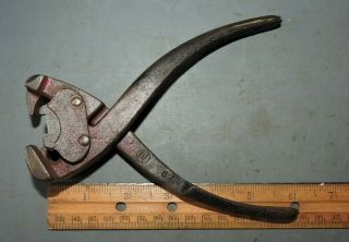 Vintage Mount Brand 3 - Prong Upholstery Clip Pliers Tool,  Spring Assisted
