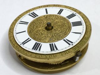 RARE ANTIQUE ENGLISH GEORGE CORRALL MANSFIELD VERGE FUSEE POCKET WATCH MOVEMENT 2