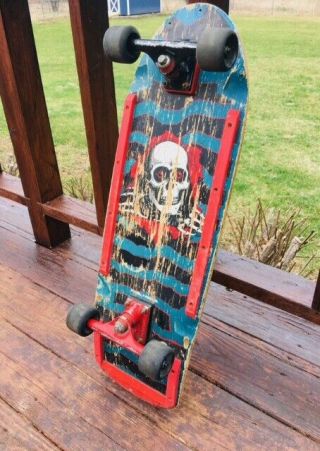 Vintage Powell Peralta Ripper 80’s Pig Skateboard Deck Bones Hawk Mcgill Rat