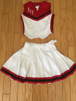 Vintage 1980’s Cheerleader School Uniform 2 Piece Top Size 34/16 Skirt Size 11
