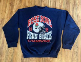 Vintage Penn State 1995 Rose Bowl Champions Sweatshirt,  Navy,  Size Xl