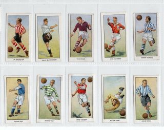 Soccer: Complete Set 25 Famous Footballers Cards From 1955 D.  C.  Thomson Wizard