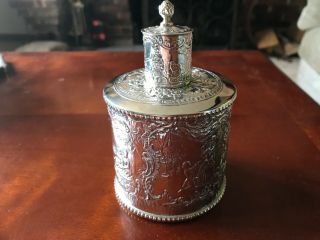 Victorian Solid Silver Tea Caddy - London 1894 - Import