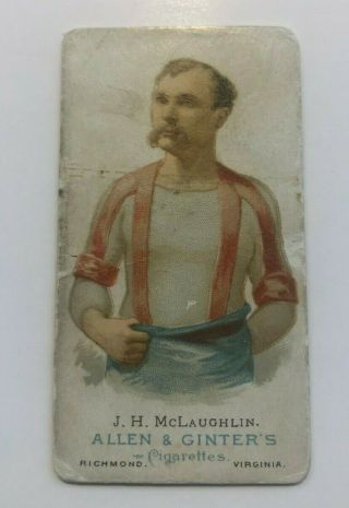 1887 N28 Allen & Ginter Cigarettes Worlds Champions J.  H.  Mclaughlin Wrestler
