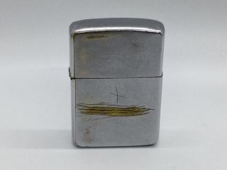 Vintage 1960 Polished Chrome Zippo Lighter,  Flint,  Strong Spark