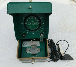 Vintage Lowrance Fish Lo - K - Tor,  Model Lfp - 300d Fish Finder Transducer Green Box
