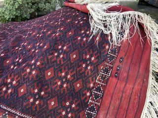 Auth: Antique Tekke Turkmen Bukhara Soumac Collectible Wool Beauty Red 6x10 Nr