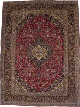 Semi Antique Traditional Floral 10x13 Living Room Handmade Oriental Rug Carpet