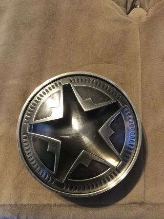 Marlboro Texas Lone Star Stainless Steel Ashtray With Lid