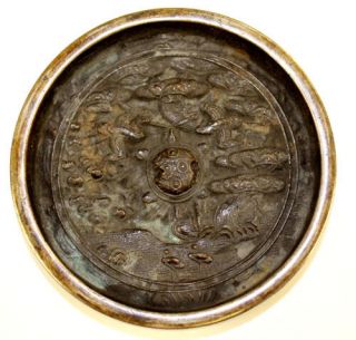 Stunning Edo Period Japanese Bronze Mirror 2
