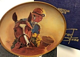 Vtg Northern Dancer Bill Hartack Up By Fred Stone 1991 Collector Plate 1480