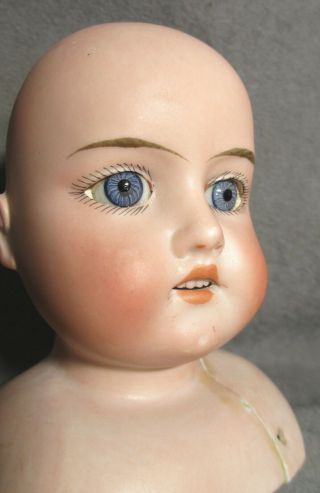 Antique Bisque Doll Head - Armand Marseilles 370 - Germany - Glass Eyes - Tlc