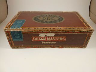 Vintage Cigar Box Dutch Masters 8.  5x5x2.  5