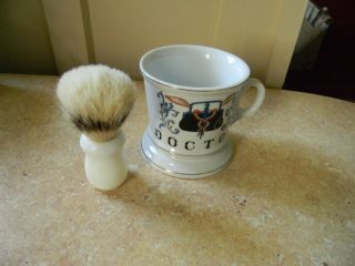 Vintage Shaving Mug & Brush Occupational Doctor
