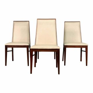 Mid - Century Modern Walnut Dining Chairs Set Of 4