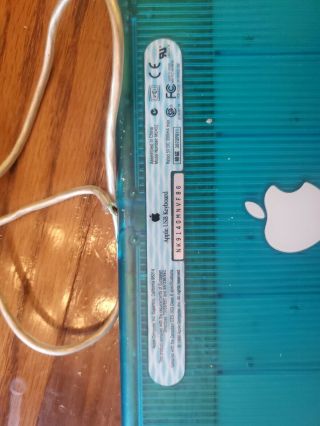 Apple Keyboard Teal Blue M2452 for iMac G3.  Vintage MULTIPLE AVAIL 3