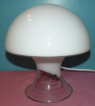 Vintage Mcm Gino Vistosi Murano Glass Mushroom Table Lamp