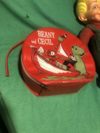 Vintage Cartoon BEANY AND CECIL Vinyl Lunchbox Bag,  Purse Style,  1961 And Doll 2