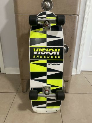 1985 Vision Shredder 10 Concave Not A Reissue Factory Built Skateboard Vintage