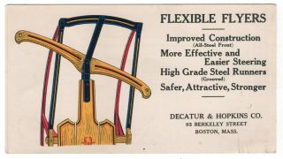 1925 Vintage Color Advertising Brochure: " Flexible Flyer - The Sled That Steers "
