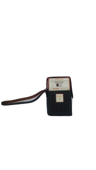 Vintage Red Sinclair Gas Pump Transistor Radio Dino Supreme With Holder