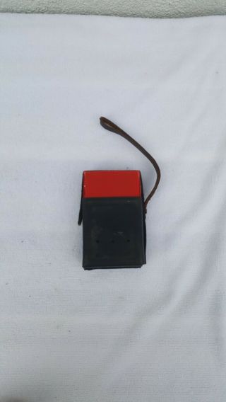 Vintage Red Sinclair Gas Pump Transistor Radio Dino Supreme with Holder 3