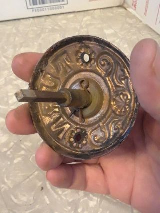 Vintage Victorian Hand Crank Door Bell patented April 14th 1891 3