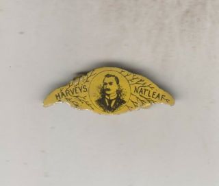 Vintage Tin Lithographed Tobacco Tag - Harvey 