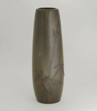 No1 Fine Japanese Antique Meiji Bronze Mixed Metal Inlaid Vase By Kuroda Kiichi