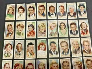 Cigarette Cards John Players ' FILM STARS ' 1934 2nd Series 47 cards 2