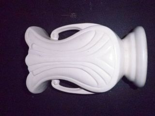 Vintage Hull Pottery Vase White Matte Mcm Granada/mardi Gras Usa 48 9 "