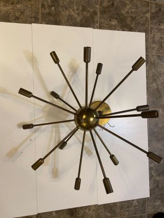 Vintage Mid - Century Sputnik Chandelier Light